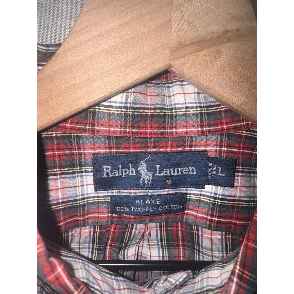 Men's Sz L Ralph Lauren Long Sleeve Button Down Blake Shirts Pony Lot of 3